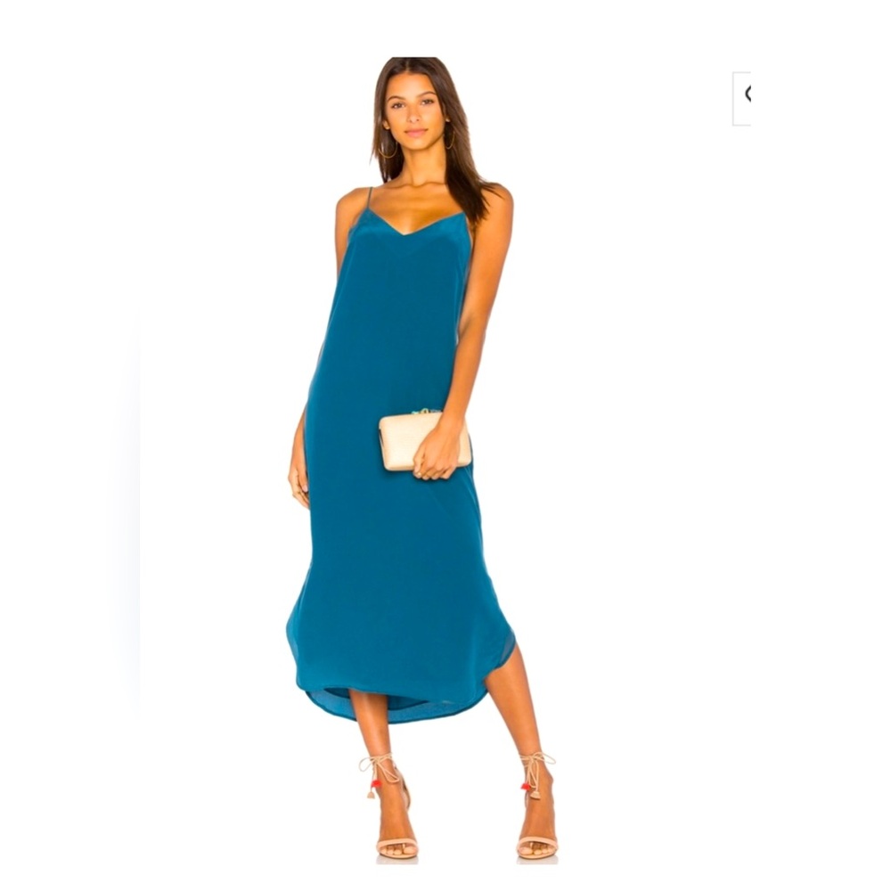 Equipment Teal silk  Dress